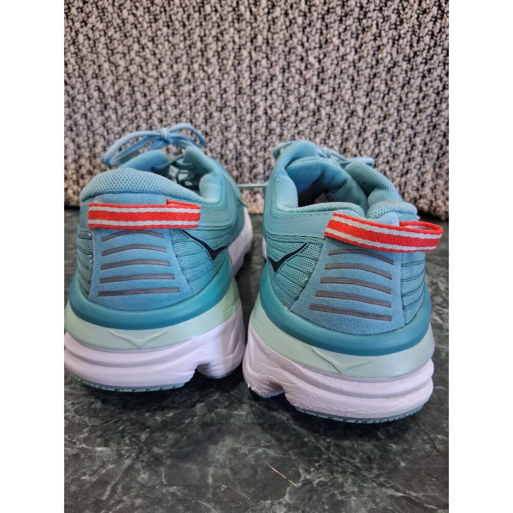 Hoka One One Women's Bondi 7 Running Sneakers Size 10 Teal Black Walking Shoes - Picture 4 of 16